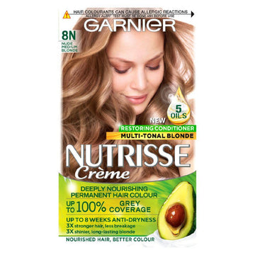 Nutrisse 8N Nude Medium Blonde Permanent Hair Dye